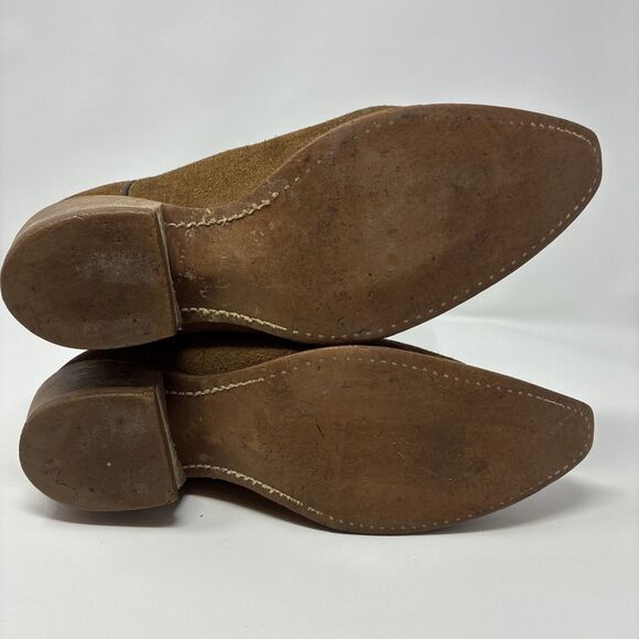 VTG 70s Texas Boot Co Boots, Two Tone Brown Suede & Leather Size 9D, Style 6966 main image 4